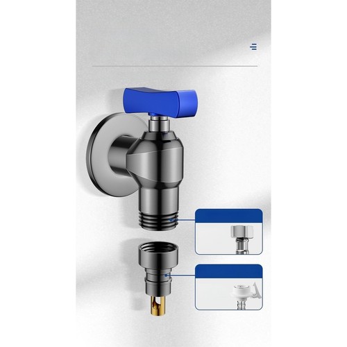 Quick open brass faucet - open,